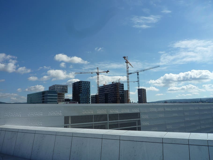 Noruega, Oslo, ópera, horizonte, bacode, arquitectura, estructura construida, exterior del edificio, cielo, ciudad