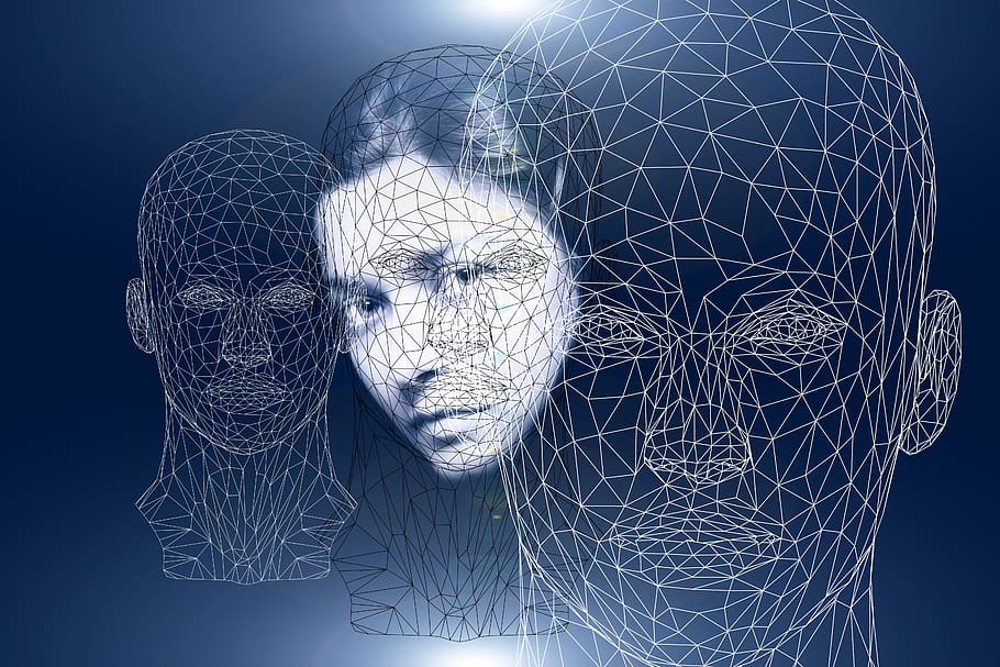 структура женского лица, цифровая, обои, психология, психика, маска, проволочная решетка, лицо, подсознание, психоанализ