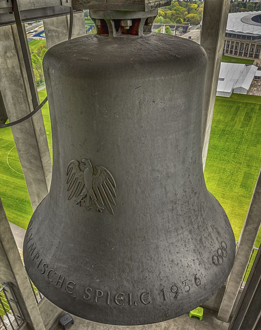old, historically, history, bell, the olympic bell, berlin, hdr, day, close-up, metal