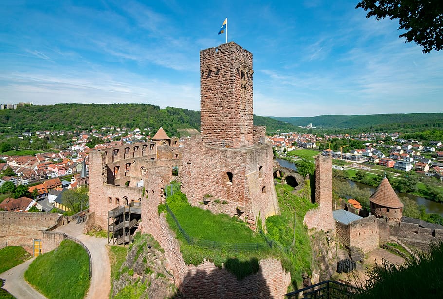 wertheim, castle, baden württemberg, germany, places of interest, old building, ruin, main, tauber, height burg