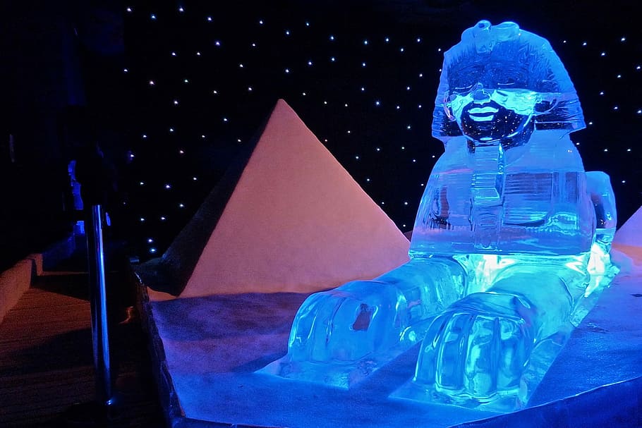 Ice, Window Shopping, Egypt, Pyramid, n window shopping, night, blue, cold temperature, one person, science - Pxfuel