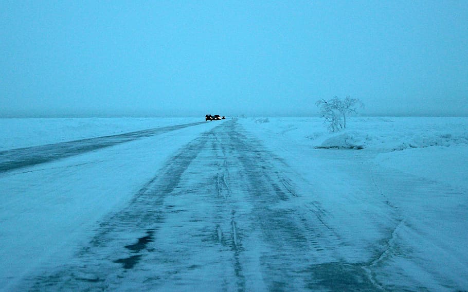 island, mainland, Ice road, road between, Hailuoto, Finland, cold, photos, frozen, public domain