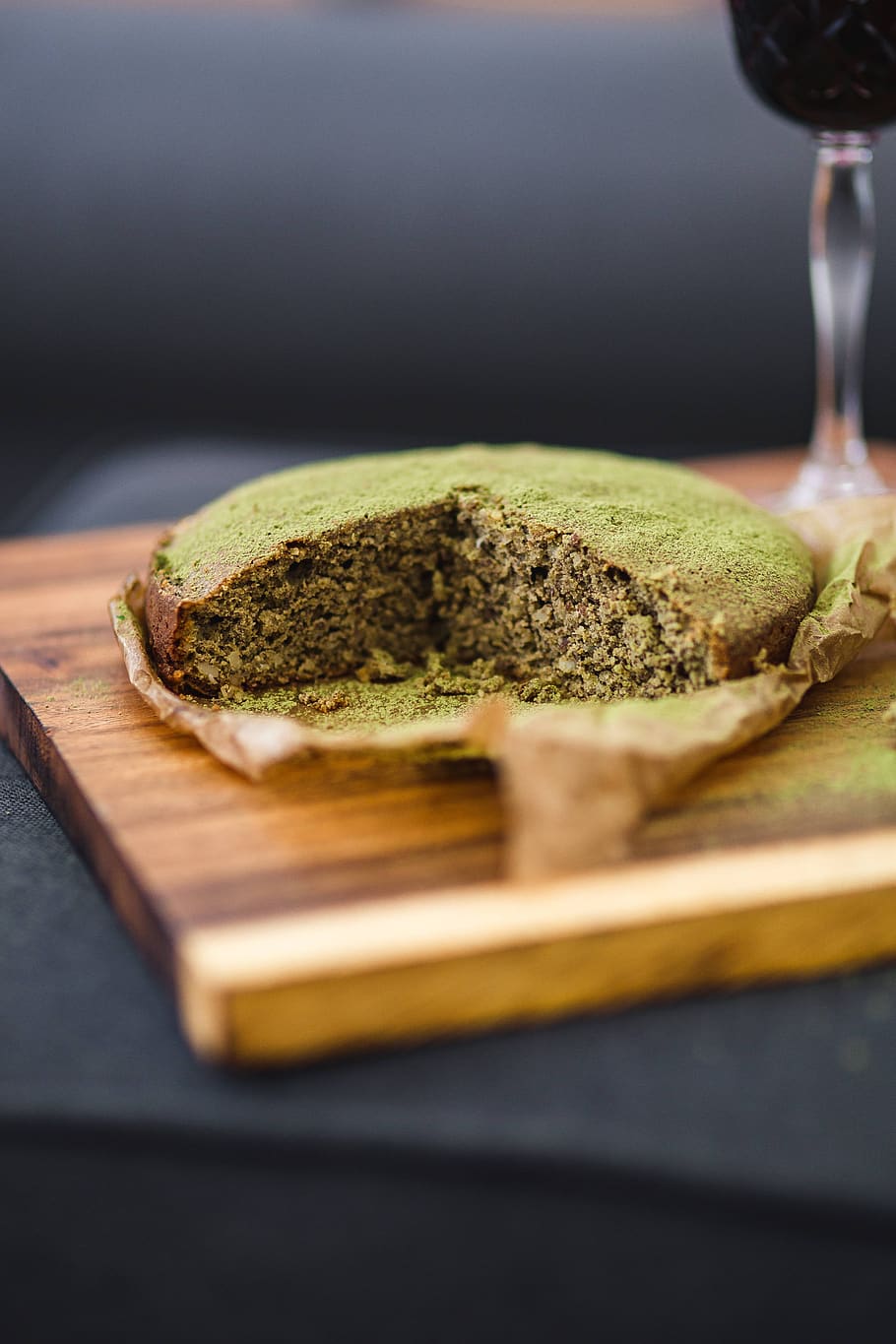 cake, gluten, homemade, wooden, baking, pastry, hygge, board, matcha, Delicious