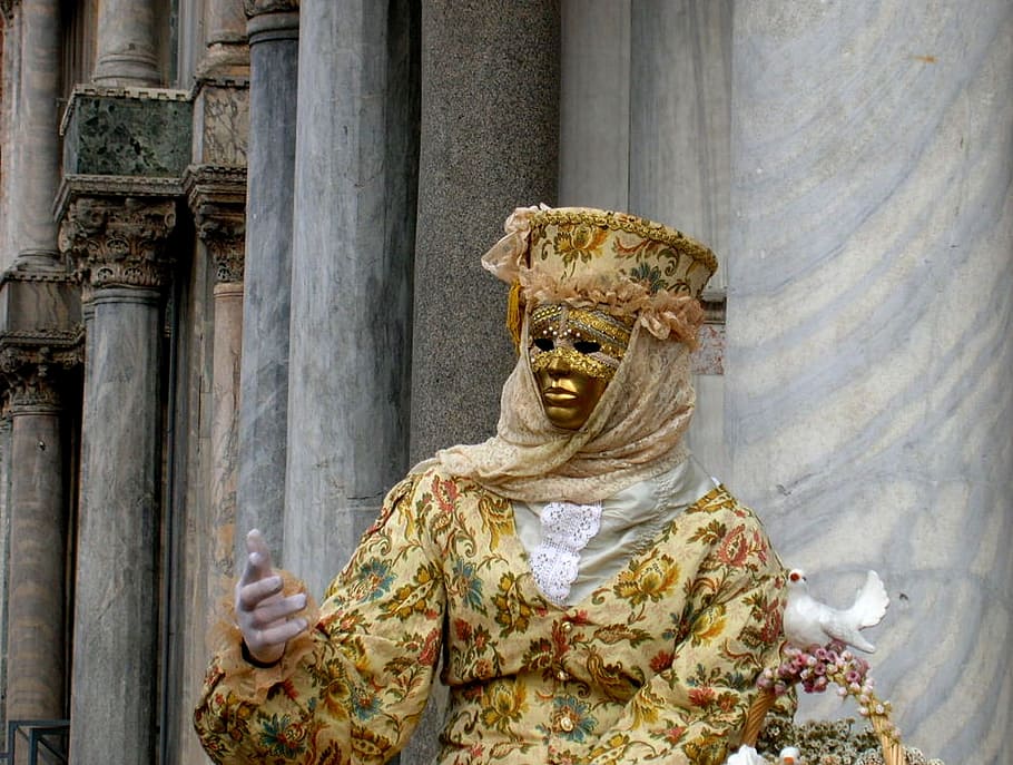 Venice, Carnival, Mask, Costume, venice, carnival, disguise, masks, fun, italy, woman