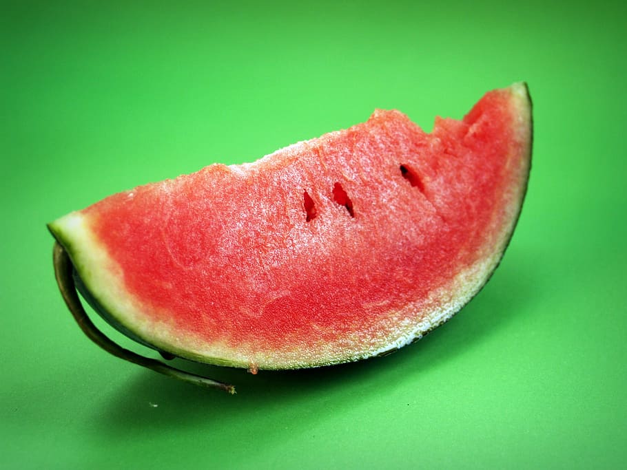 slice of watermelon, watermelon, slice, isolated, seeded, delicious, tropical, dessert, white, sweet