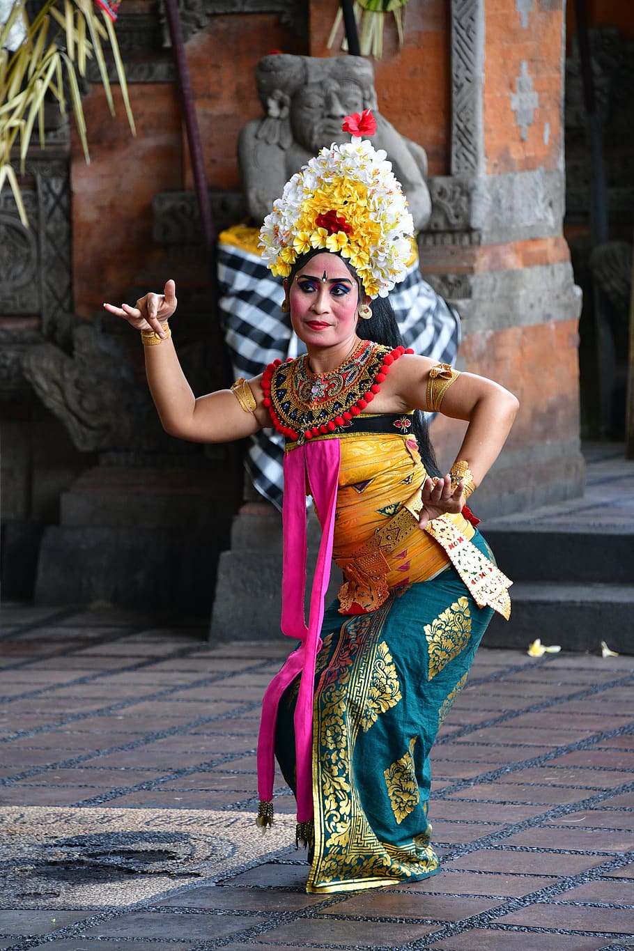 Bali, penari, Indonesia, tradisi, menari, kostum, orang-orang, gadis, perjalanan, budaya