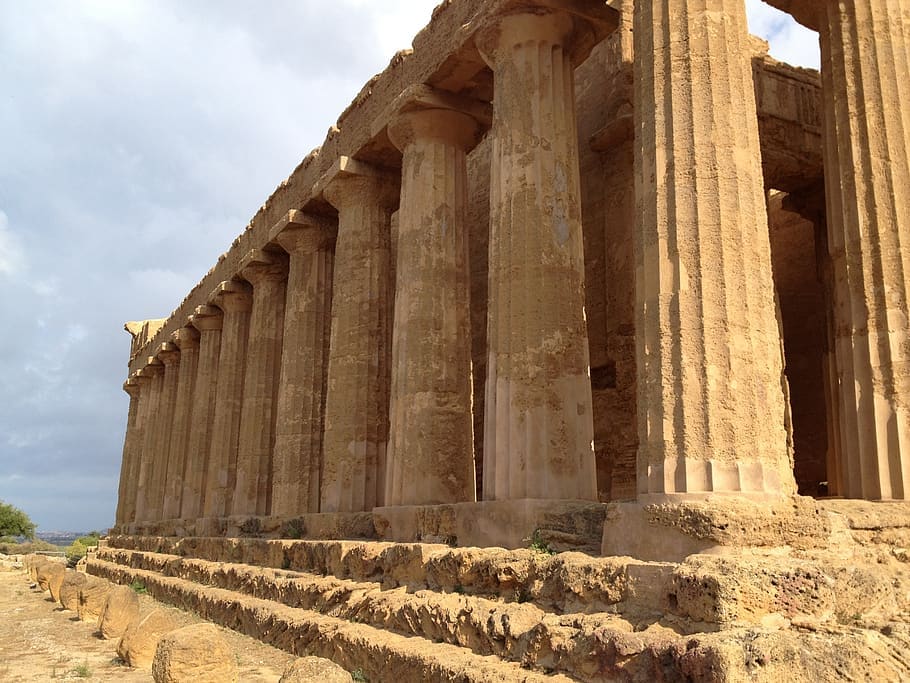agrigento, sicily, architecture, temple, italy, heritage, greek, monument, history, comanche