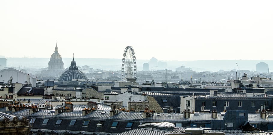paris, opera, tourism, roofs, france, clouds, old building, parisien, building exterior, architecture