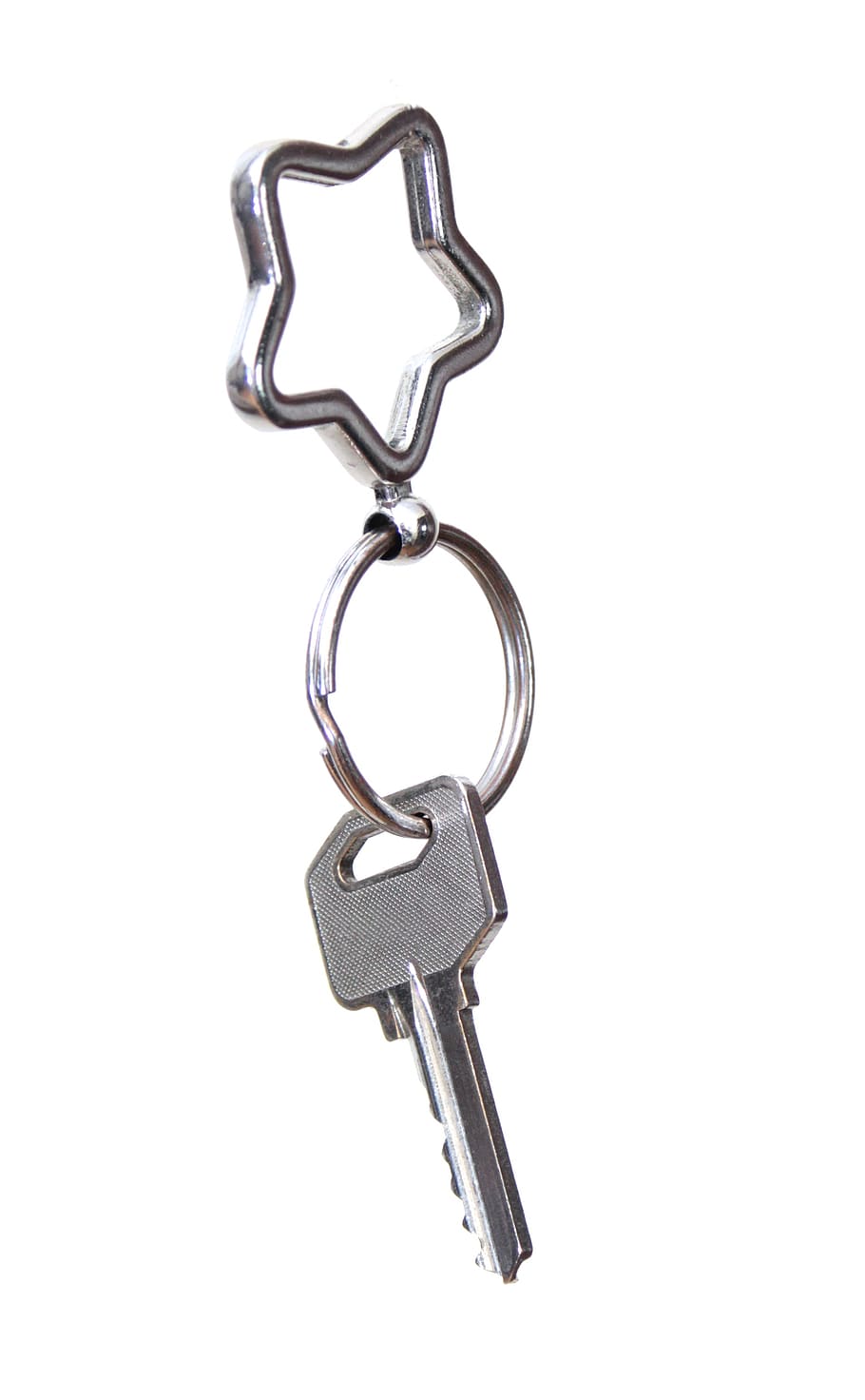 key, key chain, unlock, chain, white, white background, safety, security, indoors, protection