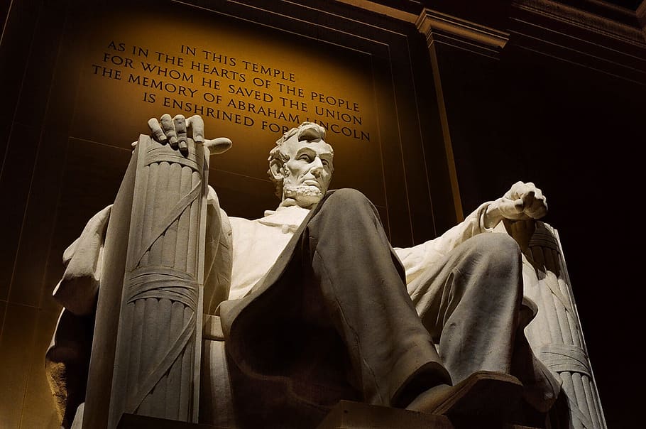 Lincoln, Memorial, Washington, Presidente, abraham, histórico, famosos, estados, dc, unidos