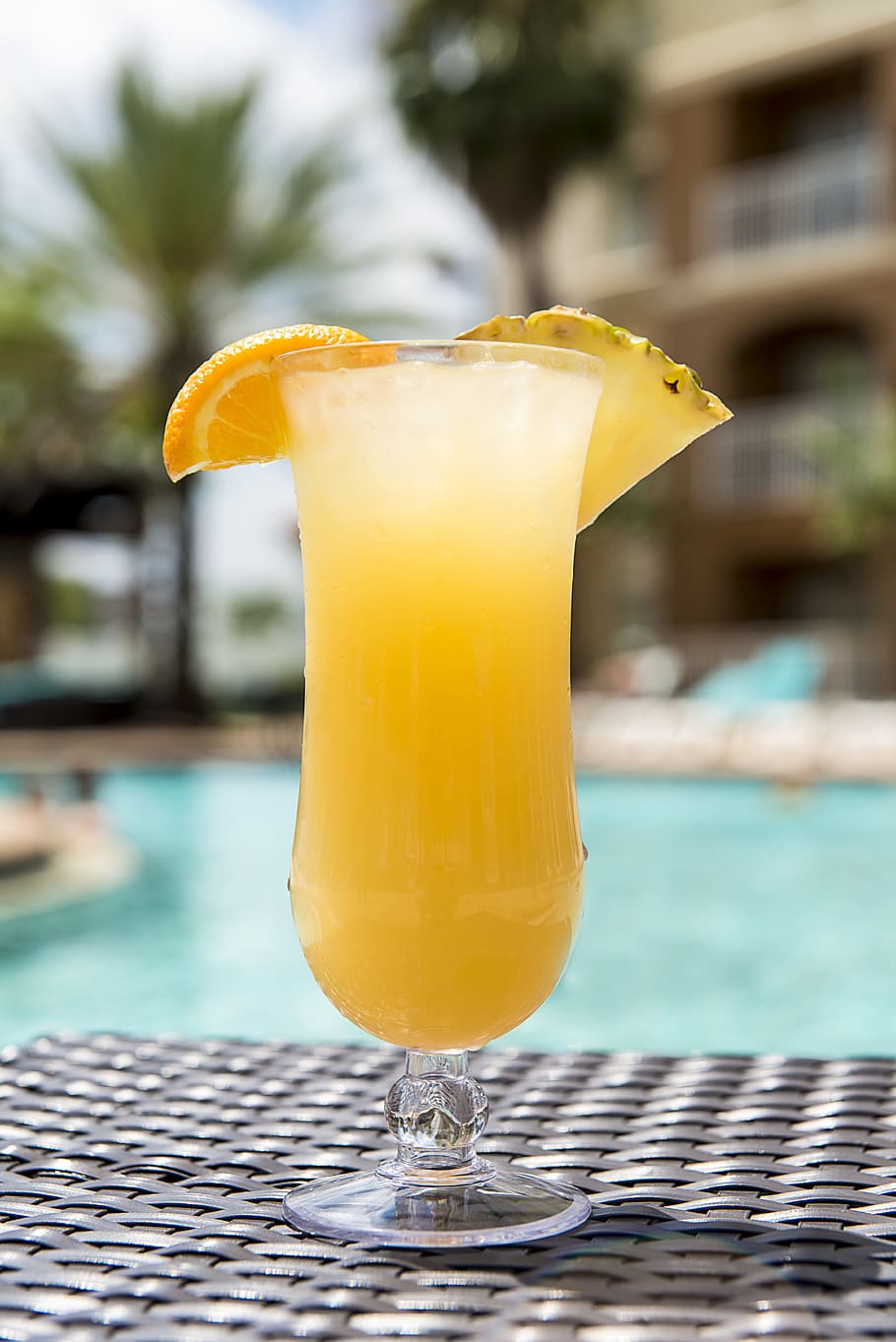 orange, pineapple juice, cocktail, drink, glass, summer, yellow, alcohol, bar, colorful
