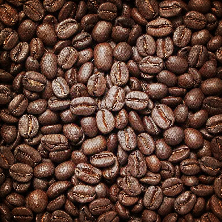 lote de grãos de café torrado, planos de fundo, fundo, estrutura, marrom, abstrato, padrão, textura, papel, café