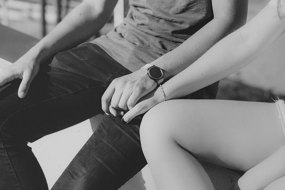 man, woman, holding, hands photography, people, black and white, black, black white, boy, bracelet