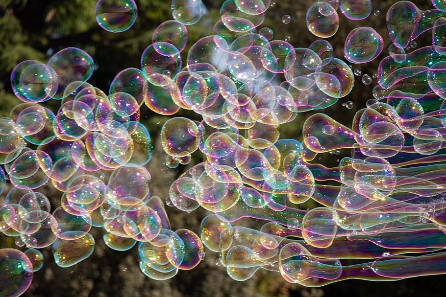 bolhas de sabão, diversão, cores, fazer bolhas de sabão, água com sabão, bolas, flutuar, bolhas, redondo, cintilante
