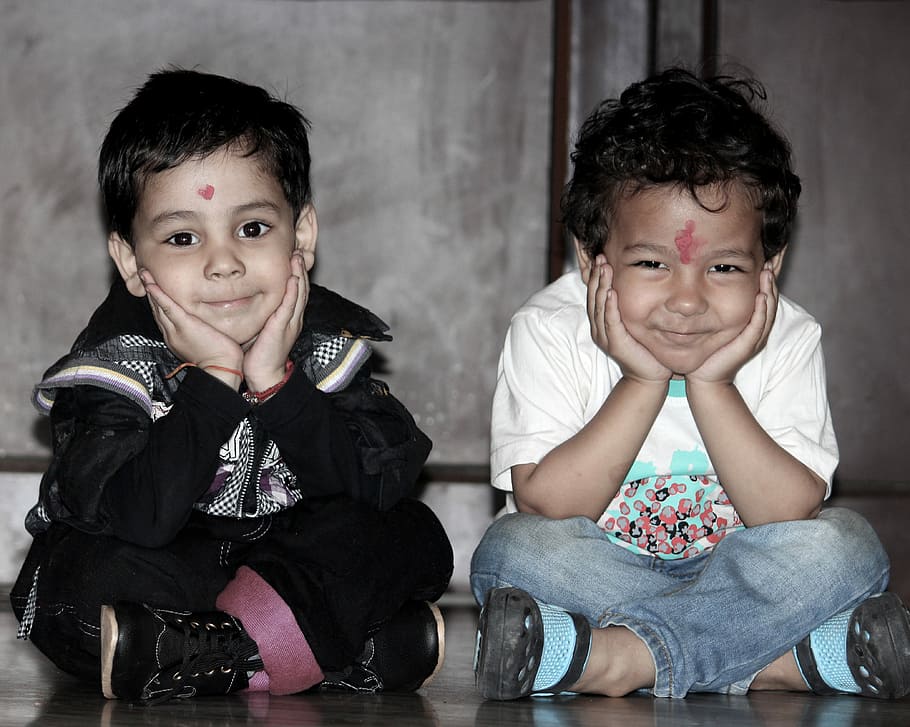 Kids, Smile, Children, Indian, baby, baby boy, baby shower, laughter, two people, child