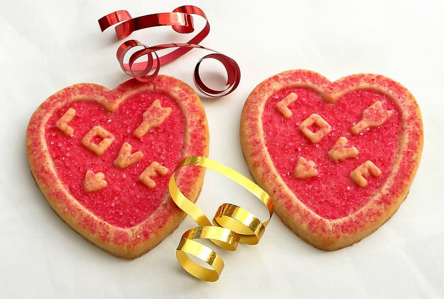 valentine, candy, heart, sweet, cookie, forms, sugar, red, heart shape, love