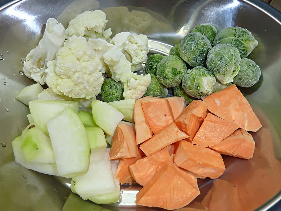 sayuran, flat, makanan, dapur, makan, vitamin, masakan organik, bio, kuliner, vegetarian