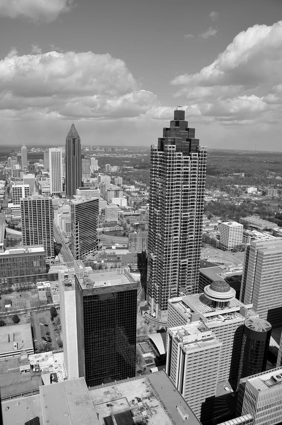 Atlanta, Georgia, Aerial View, City, atlanta, georgia, downtown, usa, architecture, america, landmark