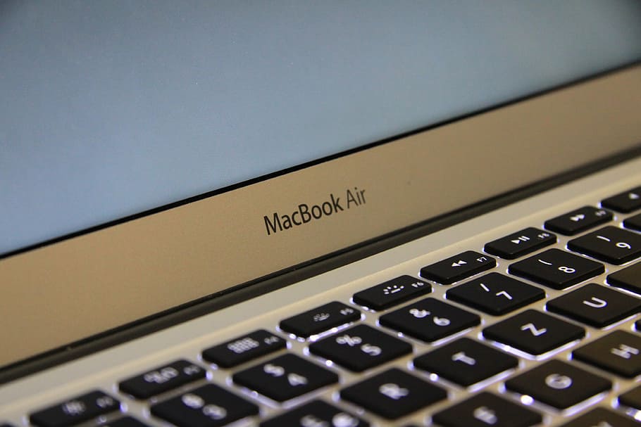 macbook air, prata, macbook, ar, laptop, maçã, computador, teclado, navegador, pesquisa