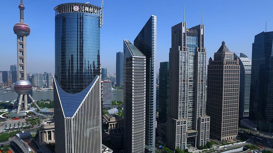 China, Shanghai, Lu Jia Zui, Financial, skyscraper, urban Skyline, cityscape, urban Scene, architecture, city