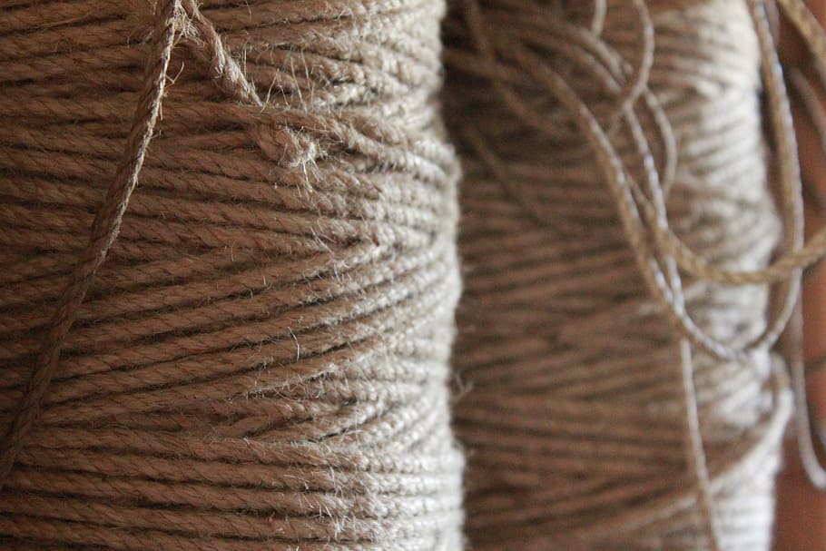 Rope, Spindle, String, Spool, Fiber, cord, twine, bind, rolled, textured