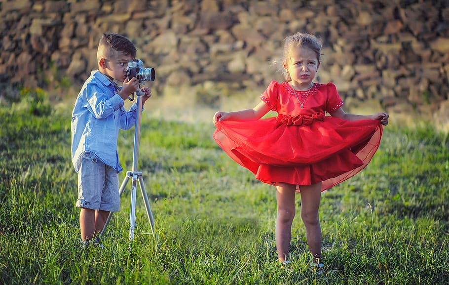 fashion, posing, children, siblings, brother, sister, friends, child, color, colorful