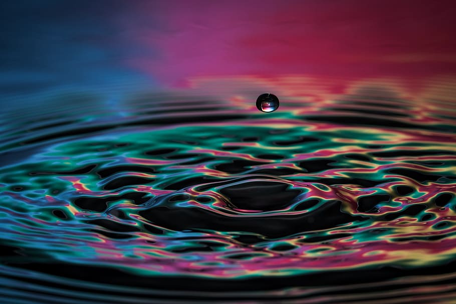 water, drip, close, liquid, drop of water, hochspringender high drop, movement, macro, rippled, drop