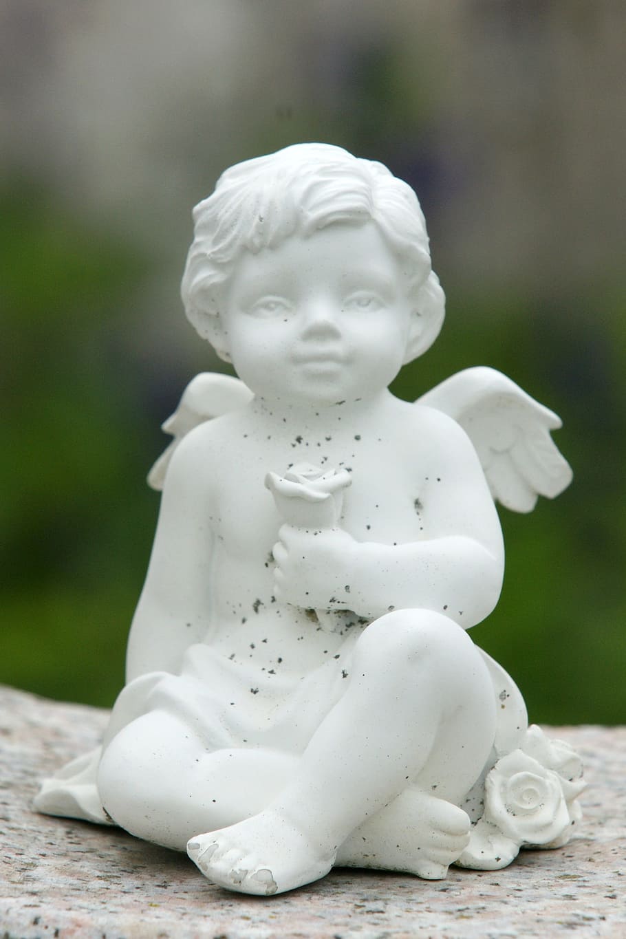 angel, angel figure, reclining angel, deco, symbol, hope, wing, decorative, contemplative, cemetery