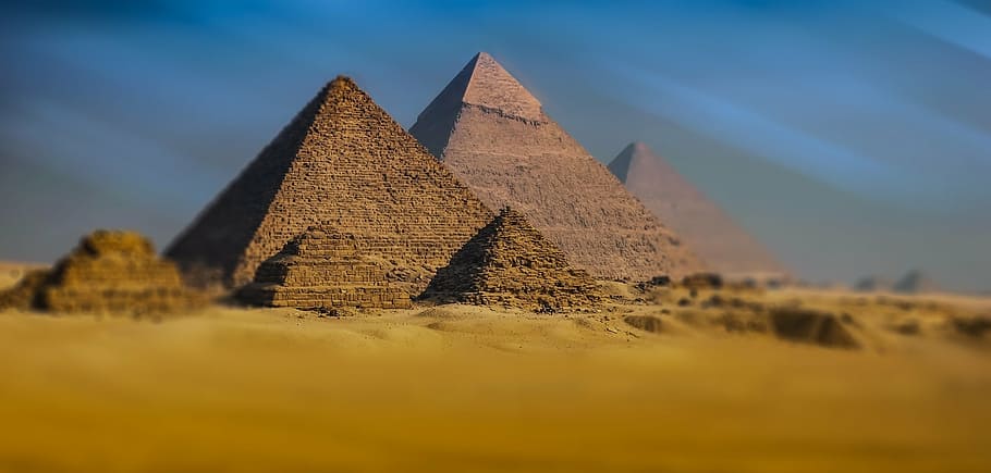 grandes, pirámides, giza, egipto, pirámide, pirámides de giza, monumentos, pirámides egipcias, desierto, arena