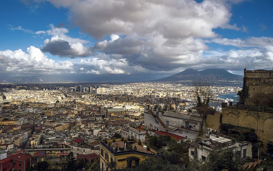 The, sky, Naples, city photography during daytime, building exterior, architecture, built structure, city, cityscape, cloud - sky