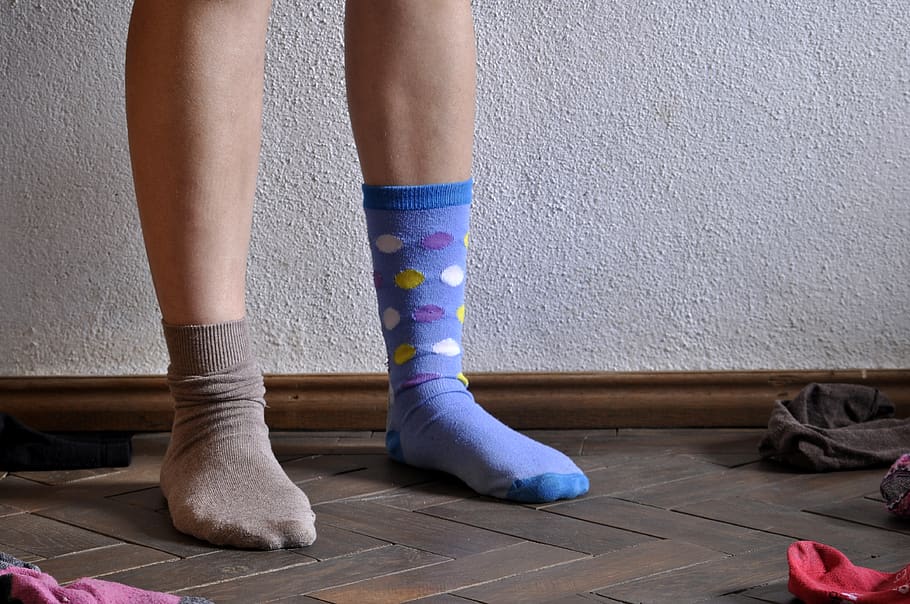 odd socks, sock, different socks, mismatch, mismatched, lost, rush, odd, clothes, clothing