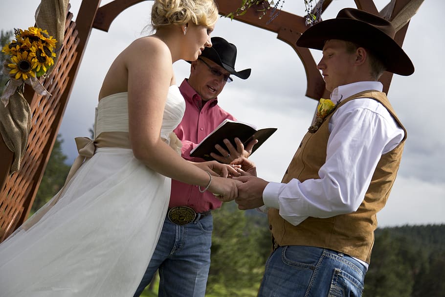 weddings, cowboy, outdoors, marriage, heart, romanticism, boots, hat, wedding, men