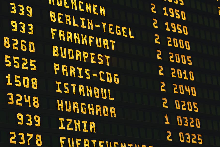 airport, Departure board, various, holidays, travel, vacation, finance, business, data, arrival Departure Board