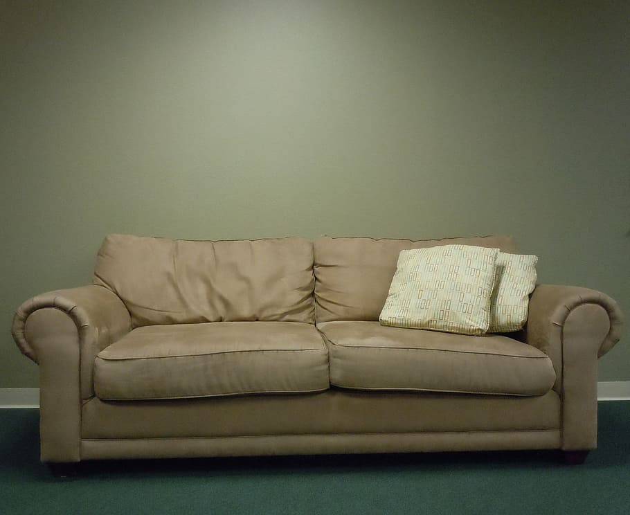 foto, krem, empuk, 2 kursi, sofa 2 dudukan, dinding, sofa, selamat datang, lounge, santai