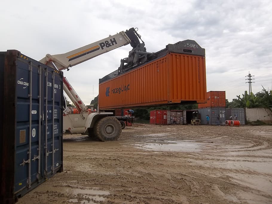 container, port, industry, trade, transportation, load, machine, crane, goods, maritime