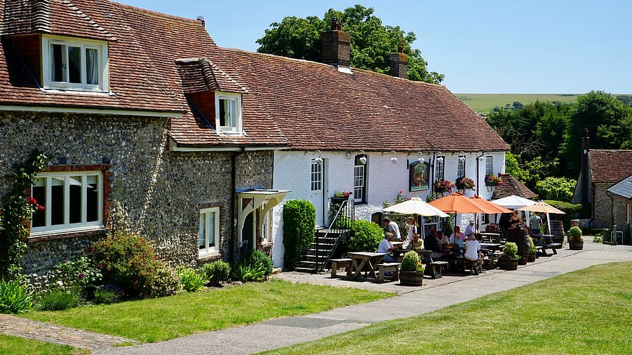 Country, Pub, Vintage, Food, Bar, country, pub, english, outside dinning, village, old