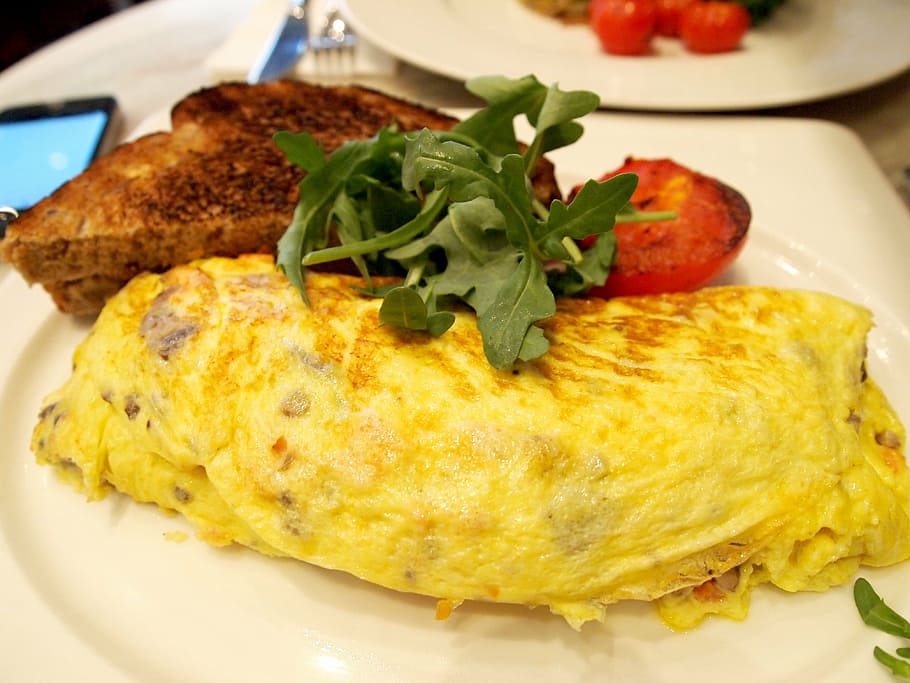 hong kong, brunch in hong kong, omurice, plate, food, food and drink, ready-to-eat, freshness, close-up, serving size