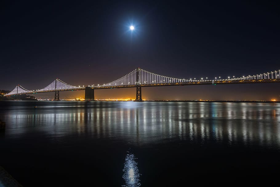 marrom, dourado, ponte do portão, dia, são francisco, ponte da baía, baía, ponte, califórnia, oceano
