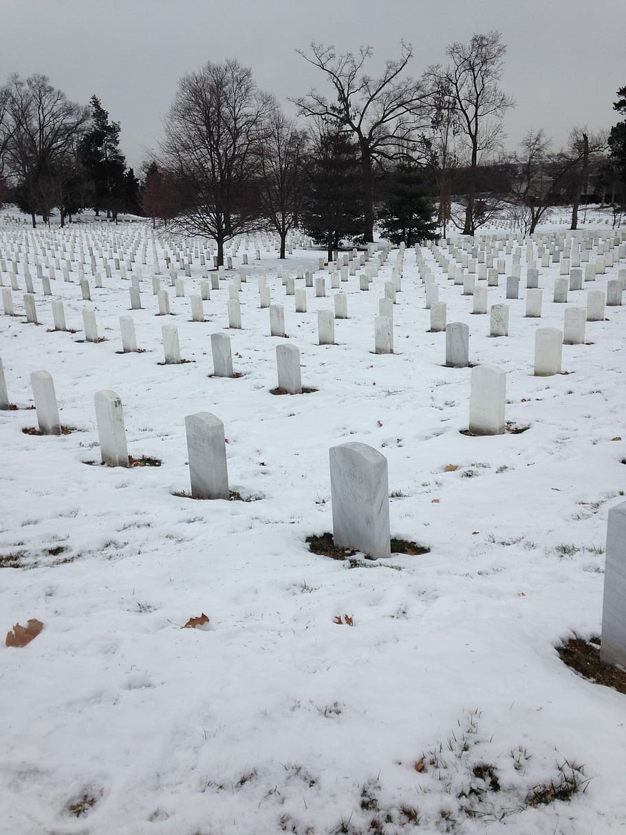 Arlington, cementerio, cementerio nacional de Arlington, Washington DC, DC, soldado desconocido, lugar de descanso, tumbas, invierno, nieve