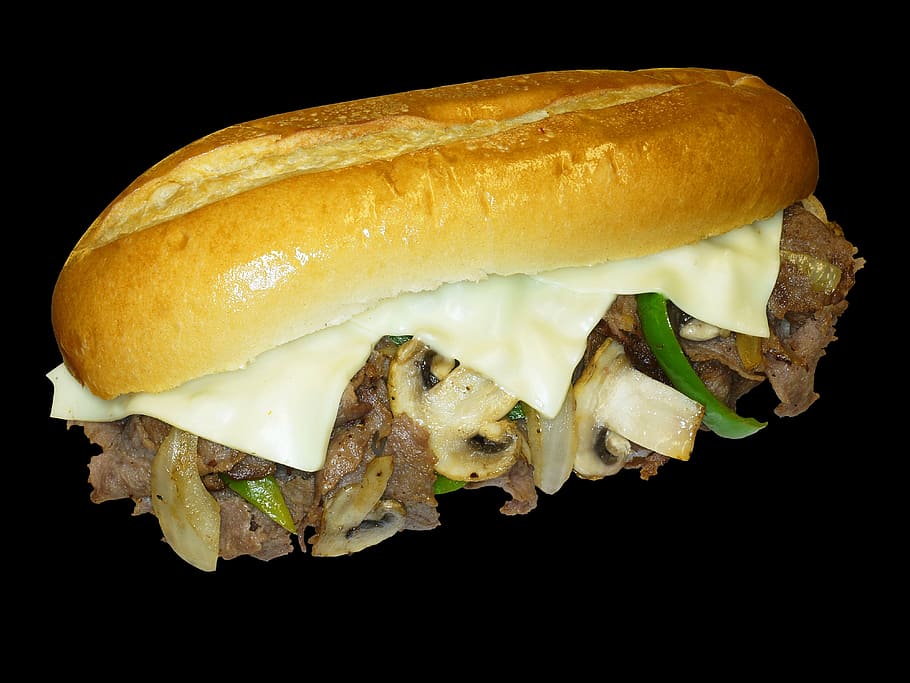 beef, steak, meat, sandwiches, deli, black background, food, food and drink, sandwich, ready-to-eat
