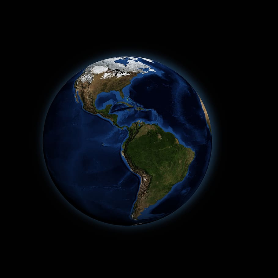 planet 3d, 3d, space, geography, planet earth, globe - man made object, planet - space, satellite view, black background, nature