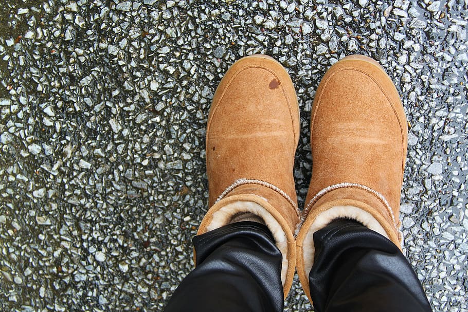 orang, mengenakan, coklat, sepatu bot musim dingin, beton, kuil tofukuji, Jepang, perjalanan, Kyoto, hari