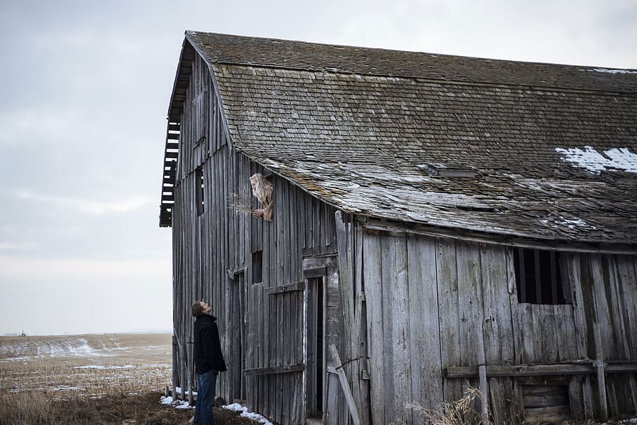 outdoor, people, man, guy, alone, old, house, hut, architecture, building exterior