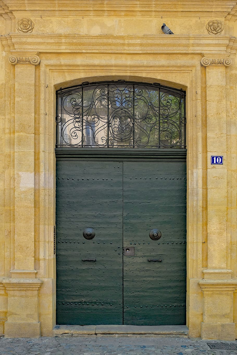 pintu, kayu, pintu masuk, rumah, kuno, depan, eksterior, arsitektur, aix-en-provence, perancis