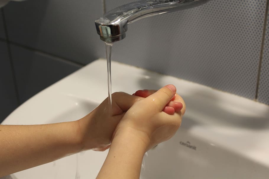 person washing hand, hygiene, child, hand washing, the purity of the, bathroom, hands, the child, faucet, human hand