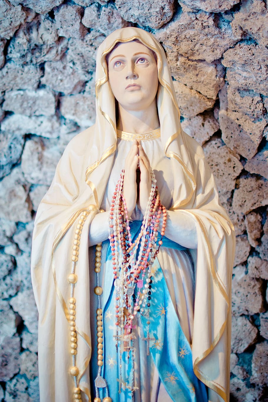 virgin mary statue, maria, holy, mother, madonna, figure, faith, statue, woman, virgin mary