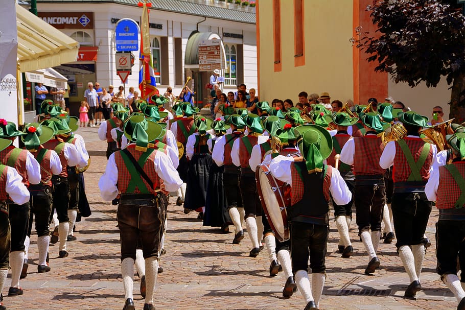 music, band, music band, south tyrol, morals, tradition, tyrolean, crowd, large group of people, real people