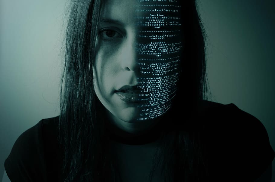 persona, negro, cuello redondo, parte superior, piratería, codificación, código, piratear, computadora, tecnología