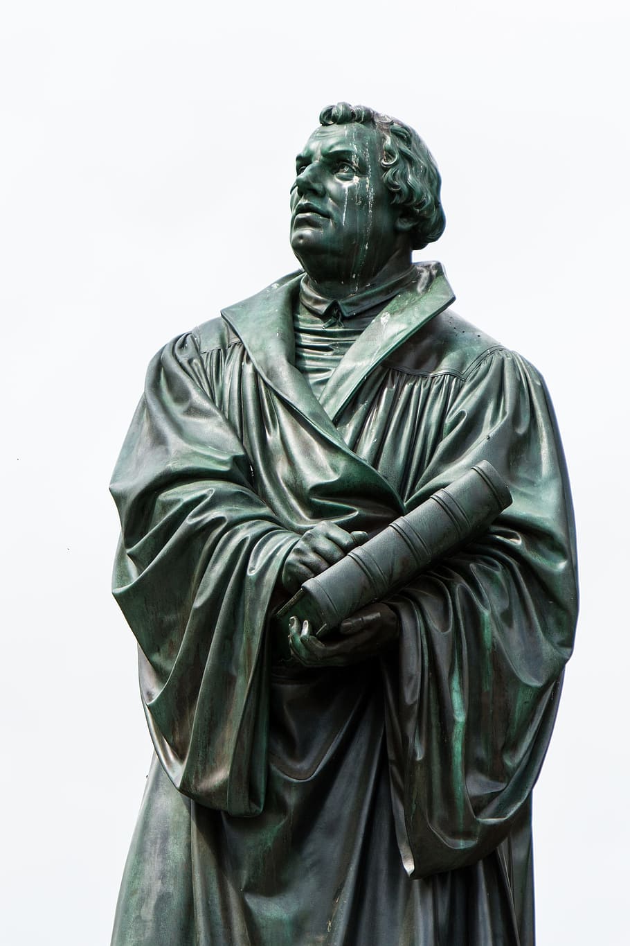 martin luther, luther, reformation, protestant, monument, church, statue, bible, figure, luther year