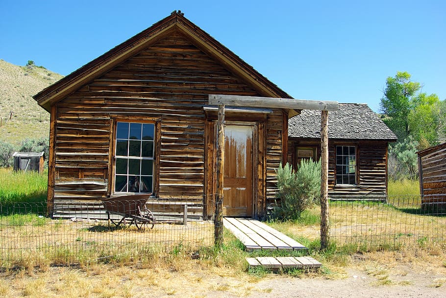 Bannack Montana Turner House, Montana, EE. UU., Bannack, pueblo fantasma, viejo oeste, viajes, América, verano, escénico